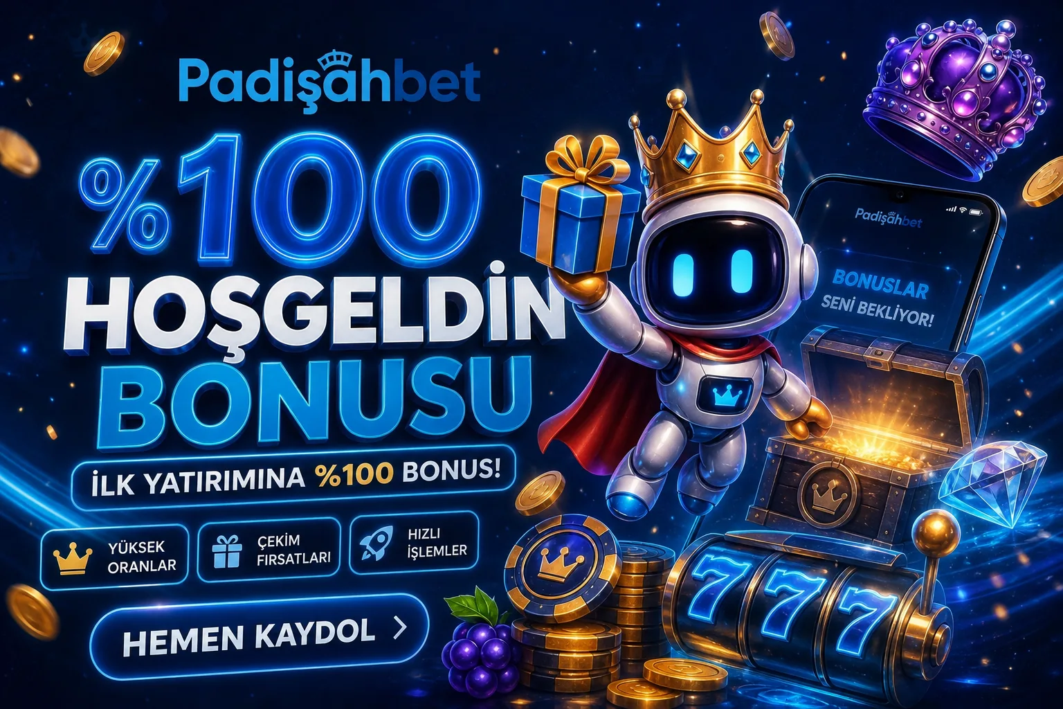 Padişahbet Bonuslar – Hoşgeldin Bonusu